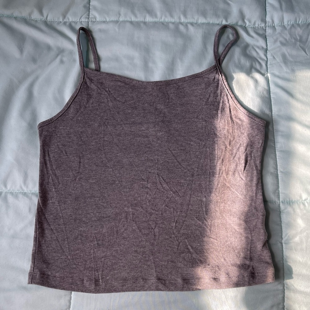 Wild Fable Grey Cropped Tank Top